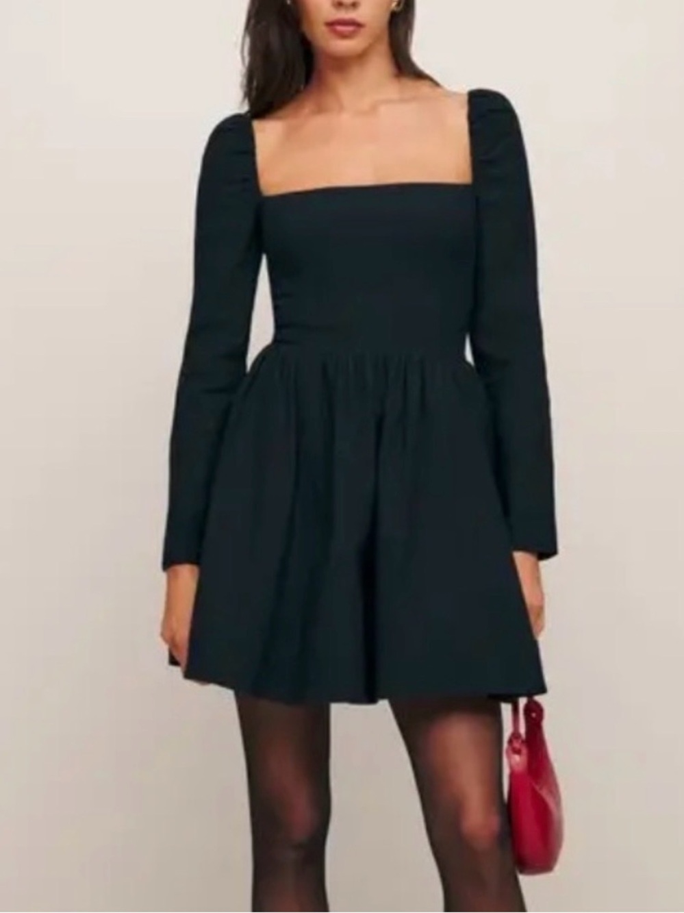 Reformation Black Parmida Mini Dress